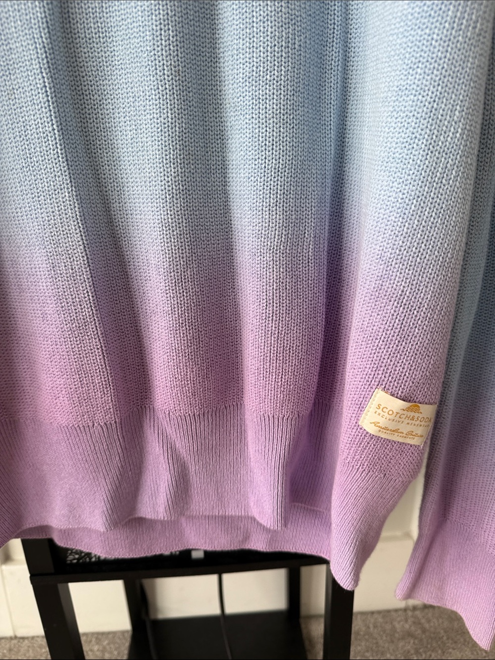 Scotch & Soda Pastel Gradient Crewneck Sweater - Green, Blue, Pink - Picture 11 of 13